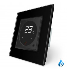 Терморегулятор со встроенным датчиком температуры Сухой контакт для котлов черный Livolo (VL-C701TM3-12)