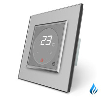 Терморегулятор со встроенным датчиком температуры Сухой контакт для котлов серый Livolo (VL-C701TM3-15)