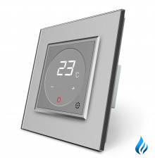 Терморегулятор со встроенным датчиком температуры Сухой контакт для котлов серый Livolo (VL-C701TM3-15)