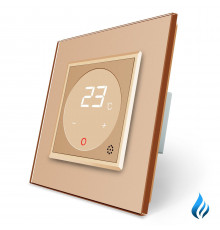 Терморегулятор со встроенным датчиком температуры Сухой контакт для котлов золото Livolo (VL-C701TM3-13)