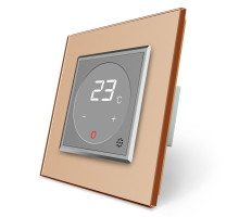 Терморегулятор со встроенным датчиком температуры золото серый Livolo (VL-C701TM-13/15)