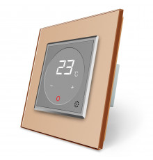 Терморегулятор со встроенным датчиком температуры золото серый Livolo (VL-C701TM-13/15)