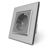 Умная розетка ZigBee с заземлением серый Livolo (704000815)