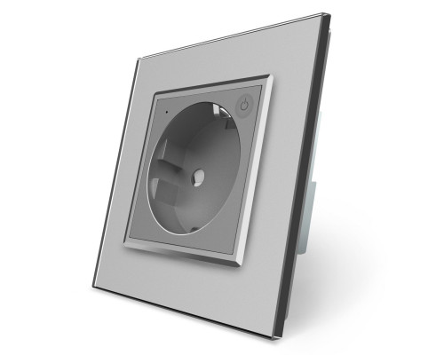 Умная розетка ZigBee с заземлением серый Livolo (704000815)