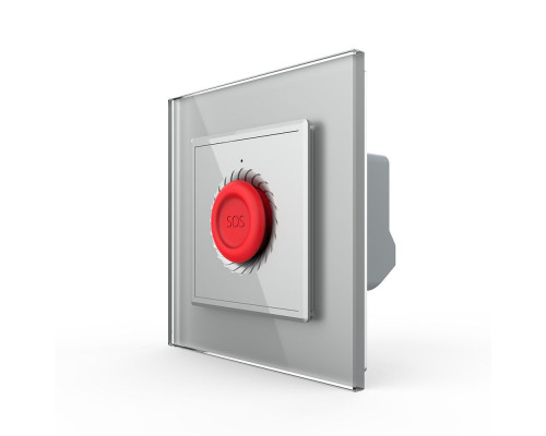 Умная тревожная кнопка серый Livolo (VL-C7FYMA-2IP)