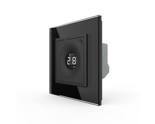 Умный датчик температуры и влажности ZigBee термометр гигрометр черный Livolo (VL-FCEZ-2BP-12)