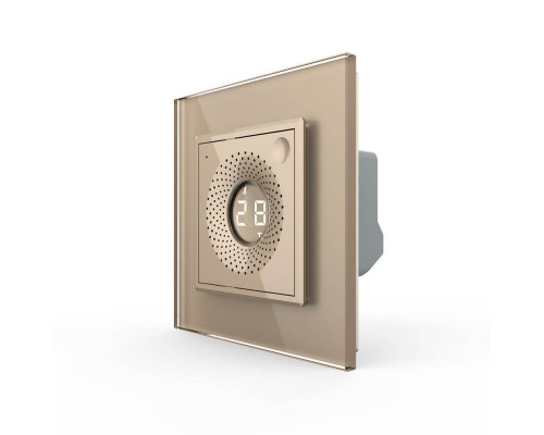 Умный датчик температуры и влажности ZigBee термометр гигрометр золото Livolo (VL-FCEZ-2AP-13)