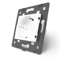 Умный механизм розетка ZigBee с заземлением белый Livolo (VL-FCTC16AZ-2WP)