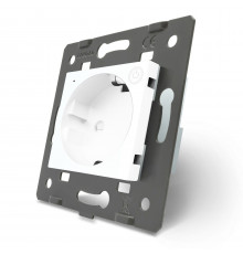 Умный механизм розетка ZigBee с заземлением белый Livolo (VL-FCTC16AZ-2WP)