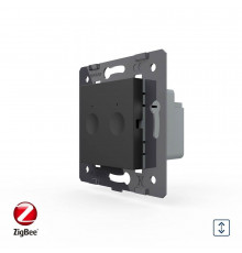 Розумний механізм сенсорний ZigBee вимикач для ролет Sense чорний Livolo (VL-FC2WZ-2BP)