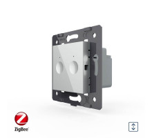 Умный механизм сенсорный ZigBee выключатель для роллет Sense серый Livolo (VL-FC2WZ-2IP)