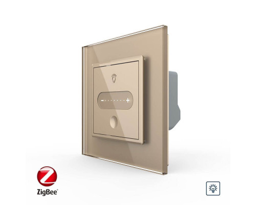 Умный сенсорный диммер слайдер ZigBee золото Livolo (VL-C7FC1DZ-2AP)