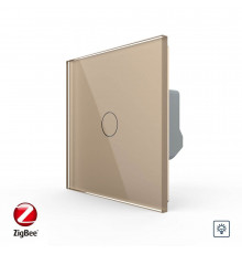Умный сенсорный диммер золотой ZigBee Livolo (VL-C7FC1D2Z-2GAP)