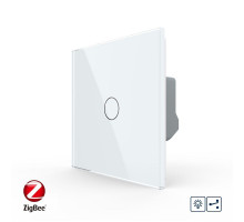 Умный сенсорный проходной диммер белый ZigBee Livolo (VL-C7FC1SD1Z-2GWP)