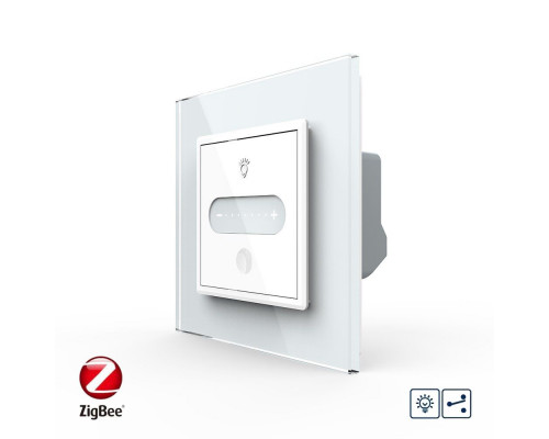 Умный сенсорный проходной диммер белый ZigBee Livolo (VL-C7FC1SDZ-2WP)