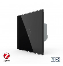 Умный сенсорный проходной диммер черный ZigBee Livolo (VL-C7FC1SD1Z-2GBP)