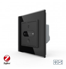 Умный сенсорный проходной диммер черный ZigBee Livolo (VL-C7FC1SDZ-2BP)