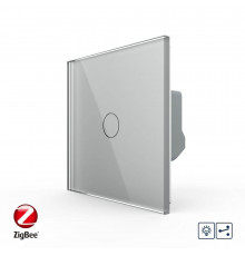 Умный сенсорный проходной диммер серый ZigBee Livolo (VL-C7FC1SD1Z-2GIP)