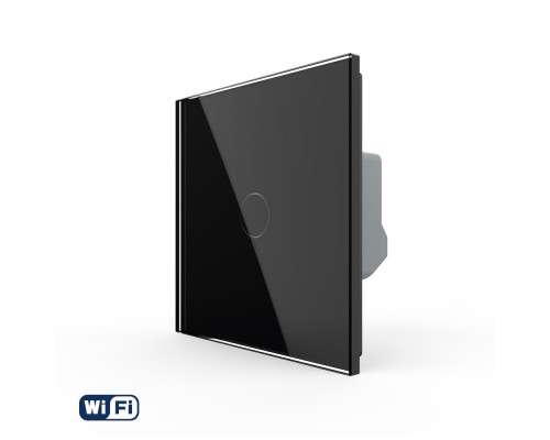 Умный сенсорный Wi-Fi выключатель 1 сенсор черный стекло Livolo (VL-C7FC1NY-2GBP)