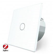 Розумний сенсорний ZigBee вимикач 1 сенсор білий скло Livolo (VL-C701Z-11)