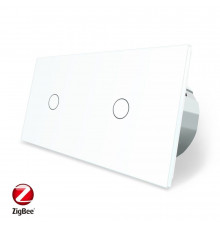 Розумний сенсорний ZigBee вимикач 2 сенсора (1-1) білий Livolo (VL-C701Z/C701Z-11)