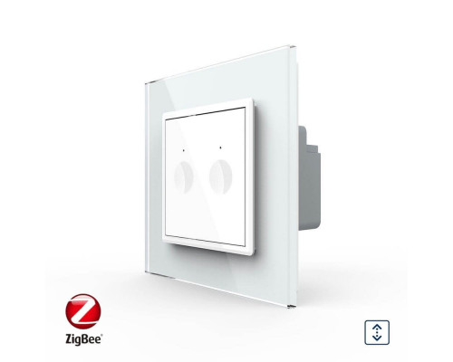 Умный сенсорный ZigBee выключатель для роллет Sense белый Livolo (VL-C7FC2WZ-2WP)