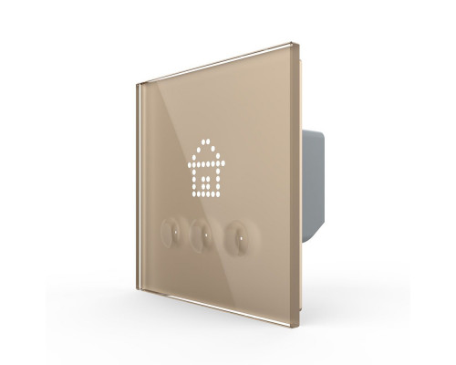 Выключатель сценариев золотой Livolo (VL-C703Z1-2AG)