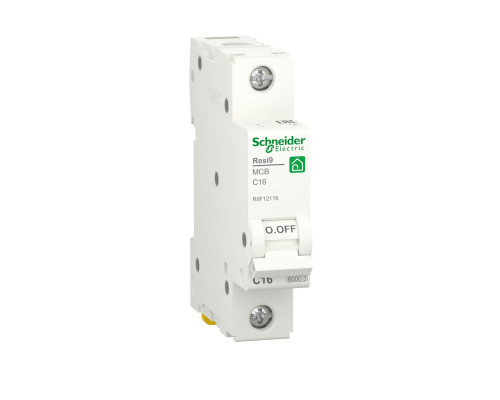 Автоматичний вимикач RESI9 Schneider Electric 16 А, 1P, крива С, 6кА 