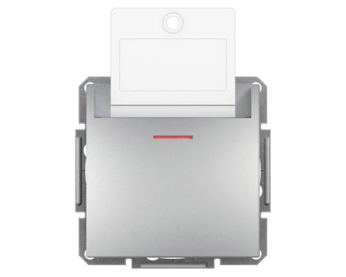Карточный выключатель механический Asfora алюминий