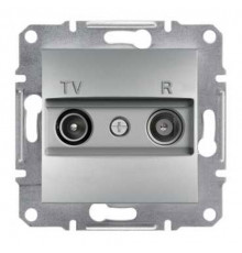 Механизм розетки TV/R проходной алюминий Asfora