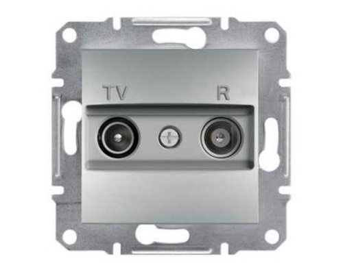Механизм розетки TV/R проходной алюминий Asfora
