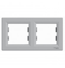 Рамка двухпостовая горизонтальная Аsfora алюминий