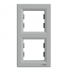 Рамка двухпостовая вертикальная Аsfora алюминий