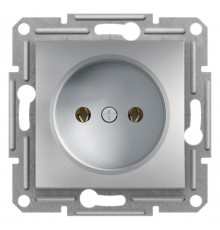 Розетка без заземления Аsfora алюминий