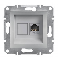 Розетка компьютерная RJ45 UTP кат.6 Asfora алюминий