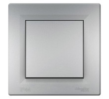 Выключатель самозажимной одноклавишный алюминий ip44 Asfora