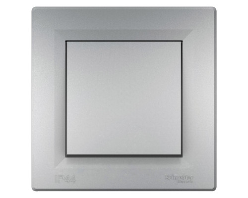 Вимикач самозатискний одноклавішний алюміній ip44 Asfora